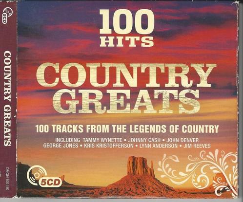100 Hits Country Greats = 5cd digipack = 5,99, Cd's en Dvd's, Cd's | Country en Western, Zo goed als nieuw, Ophalen of Verzenden