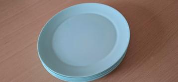 Ikea borden, 7 stuks, glas, zeegroen/lichtblayw beschikbaar voor biedingen