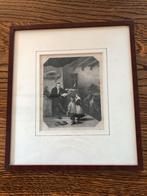 Schilderij,schoolklas met kinderen, Antiek en Kunst, Kunst | Etsen en Gravures, Ophalen of Verzenden