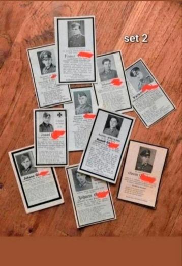 10X duitse ww2 bidprentjes 1943 / deathcards / Sterbebild -2 beschikbaar voor biedingen