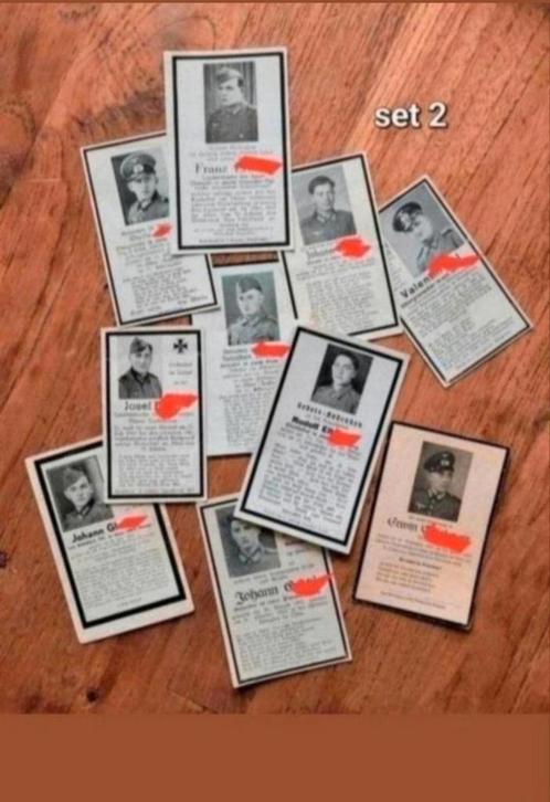 10X duitse ww2 bidprentjes 1943 / deathcards / Sterbebild -2, Verzamelen, Bidprentjes en Rouwkaarten, Bidprentje, Ophalen of Verzenden