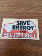 144 Sticker Save Energy with Suzuki, Verzamelen, Ophalen of Verzenden, Zo goed als nieuw, Overige typen