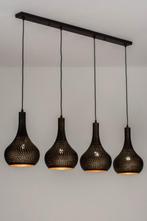 hanglamp 135cm zwart bruin karamel goud tafel keuken lamp, Huis en Inrichting, Lampen | Hanglampen, Nieuw, Ophalen of Verzenden