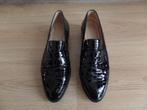 Unisa zwart leren croco instappers / loafers maat 38, Ophalen of Verzenden, Zo goed als nieuw, Unisa, Instappers