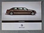 Brochure BINZ LIMOUSINES - 2010 Engels, Ophalen of Verzenden, Zo goed als nieuw, Overige merken