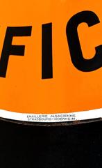 Pracht groot zwaar emaille dubbelzijdig Radiola Reclamebord., Ophalen