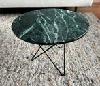 Groene marmeren salontafel Furnified, Ophalen, Minder dan 55 cm, Rond, Zo goed als nieuw