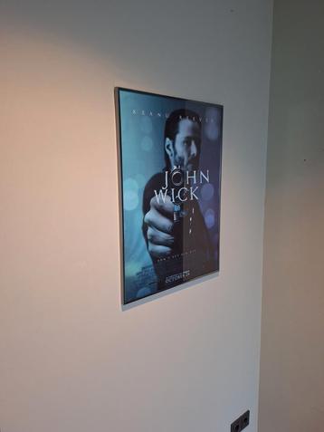 Filmposter John Wick! Mooie kwaliteit canvas ingelijst nieuw beschikbaar voor biedingen