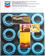 14 vintage advertenties reclames Chevron 1969-81 station, Ophalen of Verzenden, Gebruikt, Overige typen
