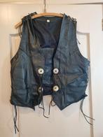 Leren gilet motor jasje, Kleding | Dames, Bodywarmers, Ophalen of Verzenden, Zo goed als nieuw, Maat 46/48 (XL) of groter, Zwart