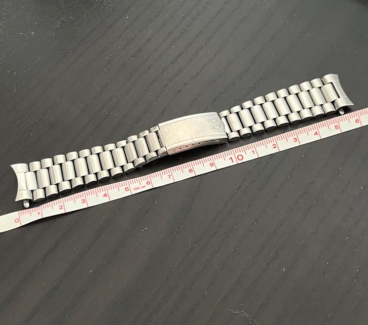 Omega 1125 stalen band + 560 endlinks – 19 mm, Sieraden, Tassen en Uiterlijk, Horloges | Antiek, Omega, Staal, 1960 of later, Ophalen of Verzenden
