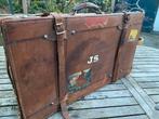 Antiek lederen koffer, Huis en Inrichting, Ophalen of Verzenden, Zo goed als nieuw, Minder dan 50 cm