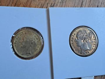 Groot Brittannië 2x token Victoria Regina to hanover 1837 beschikbaar voor biedingen