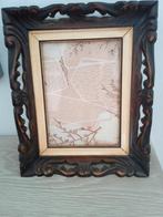 vintage houten fotolijst houtsnijwerk, Minder dan 50 cm, Ophalen of Verzenden, Zo goed als nieuw, Minder dan 50 cm