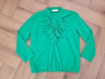 Prachtige travelstof blouse van Helena Hart, maat L. beschikbaar voor biedingen