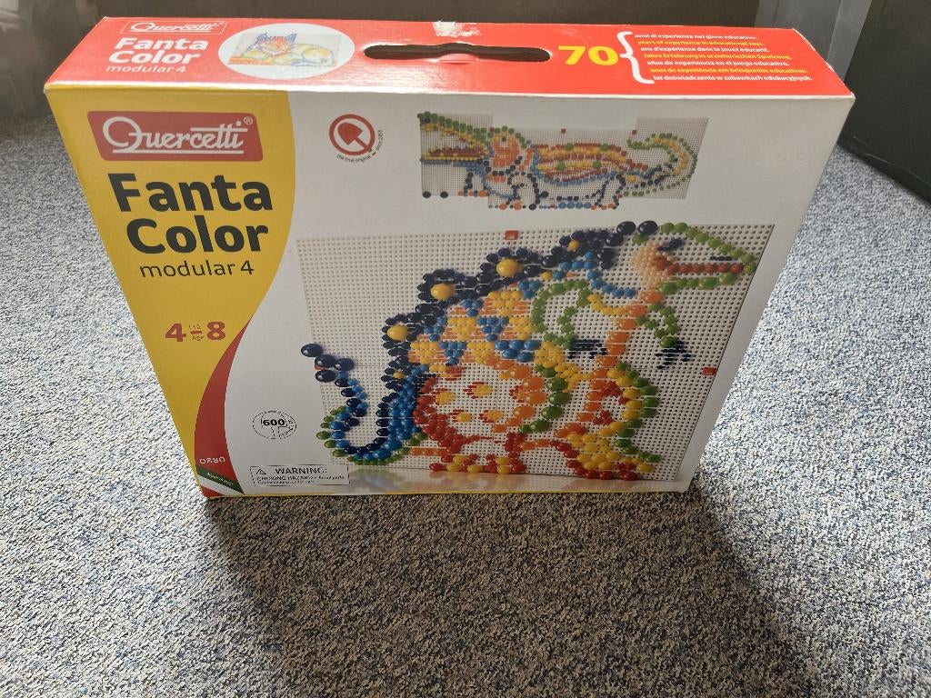 Quercetti FantaColor Modular 4  Insteek Mozaïek, Kinderen en Baby's, Speelgoed | Educatief en Creatief, Ophalen of Verzenden, Zo goed als nieuw