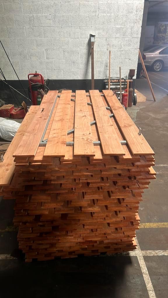 Poortdeur op Ijzeren frame Douglas 195 x 90 cm (NOG 5 STUKS), Tuin en Terras, Palen, Balken en Planken, Nieuw, Planken, Minder dan 180 cm