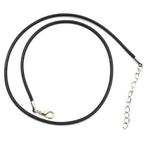 Lederen Wax Koord Ketting 45 cm (zonder verlengketting gemet, Ophalen of Verzenden, Nieuw, Overige typen