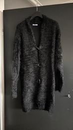 Fluffy Lange vest, Kleding | Dames, Truien en Vesten, Ophalen of Verzenden, Nieuw, Maat 42/44 (L), Zwart