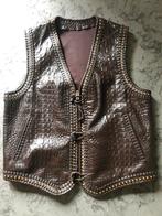Motor vest   Bruin Leer in Gator  motief XXL, Motoren, Kleding | Motorkleding, Overige typen, Heren, Pancho villa&Co, Ophalen