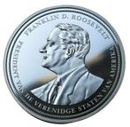 ** Prachtige penning Franklin d. Roosevelt - Silver Plated *, Postzegels en Munten, Verzenden, Zilver, Nederland