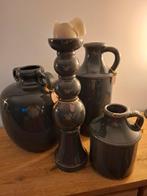 Riverdale grijs/groen kandelaar en kruiken, Ophalen, Groen, Overige materialen, Minder dan 25 cm