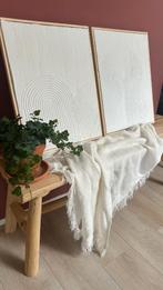 2x handmade art duo met lijst | textured art | Abstract art, Ophalen of Verzenden