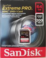 SanDisk Extreme Pro - SDXC - 64GB - 200/90 mb/s - V30, Sandisk Extreme, SDXC, Nieuw, Ophalen of Verzenden