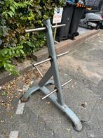 Halter schijven opberg rek, Sport en Fitness, Fitnessmaterialen, Ophalen, Halterschijven, Gebruikt, Halter schijven