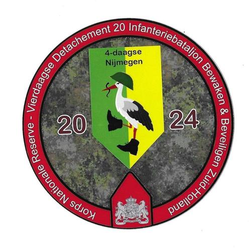Sticker Natres Detachement Vierdaagse Nijmegen 2024, Verzamelen, Militaria | Algemeen, Landmacht, Overige typen, Nederland, Ophalen of Verzenden
