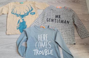 3 Hema babyshirtjes maat 80 beschikbaar voor biedingen