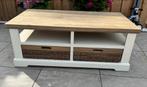 Landelijk Salontafel met Opbergmanden, Huis en Inrichting, Tafels | Salontafels, Ophalen, Gebruikt, 100 tot 150 cm, 50 tot 100 cm