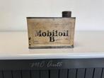 Mobiloil B 1 liter olie blik, Verzamelen, Gebruikt, ., ., .