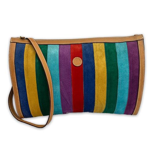 Fendi tas suède multicolor, Sieraden, Tassen en Uiterlijk, Tassen | Damestassen, Gebruikt, Schoudertasje, Overige kleuren, Verzenden