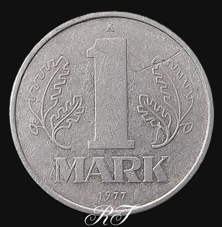 Te koop 1 Mark uit 1977 Duitse D.D.R., Postzegels en Munten, Munten | Europa | Niet-Euromunten, Losse munt, Duitsland, Ophalen of Verzenden
