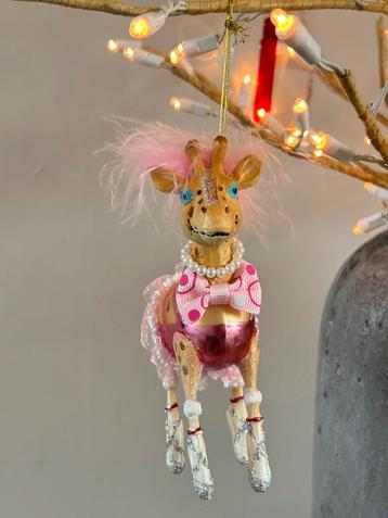 Vintage jaren 90 kerstbal - giraf van de bijenkorf beschikbaar voor biedingen
