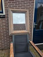Houten Spiegel met Robuuste Lijst, Ophalen, Gebruikt, Vierkant, 75 tot 100 cm