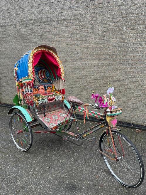 Unieke Thaise Samlor (Riksja) - Authentiek & Blikvanger, Fietsen en Brommers, Fietsen | Driewielfietsen, Gebruikt, Ophalen