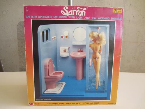 Sarrah badkamer met douchecabine voor Barbie, Sindy en Fleur, Verzamelen, Poppen, Gebruikt, Accessoires, Ophalen of Verzenden