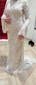 Verlovingsjurk/Gelegenheidsjurk (Op Maat Genaaid), Maat 38/40 (M), Galajurk, Beige, Ophalen of Verzenden