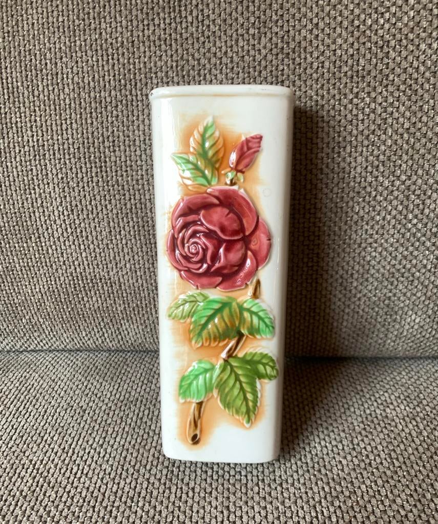 Vintage Radiator luchtbevochtiger Aardewerk met Roos, Ophalen of Verzenden, Gebruikt