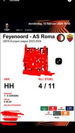 Kaartje feyenoord as roma te koop vak HH, Tickets en Kaartjes, Sport | Voetbal