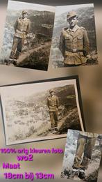 100%orig w2grote kleuren foto duitse soldaat Tropen uniform, Ophalen of Verzenden, Duitsland, Foto of Poster