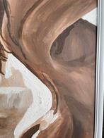 Bruintinten Naakt Acryl Schilderij, Ophalen of Verzenden