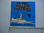 sticker oud IJMUIDEN Willem Barendsz cafe biljart mary eef, Verzenden, Zo goed als nieuw, Bedrijf of Vereniging