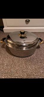 Grote pan inox 18/10 RVS met deksel, Huis en Inrichting, Keuken | Potten en Pannen, Ophalen of Verzenden, Gebruikt, Rvs, Kookpan of Snelkookpan