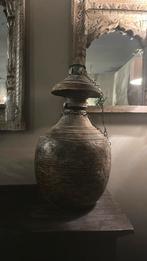 Prachtige bewerkte koperen hoffz kruik met deksel, Ophalen of Verzenden