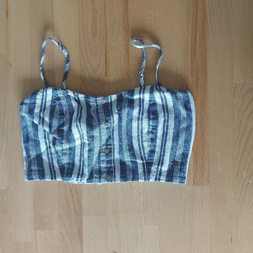 Pull & Bear blauw gestreept linnen top maat M, Kleding | Dames, Tops, Nieuw, Maat 38/40 (M), Blauw, Zonder mouw, Verzenden