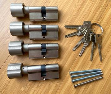 4x Abus Pfaffenhain knopcilinder - gelijksluitend  SKG***  beschikbaar voor biedingen