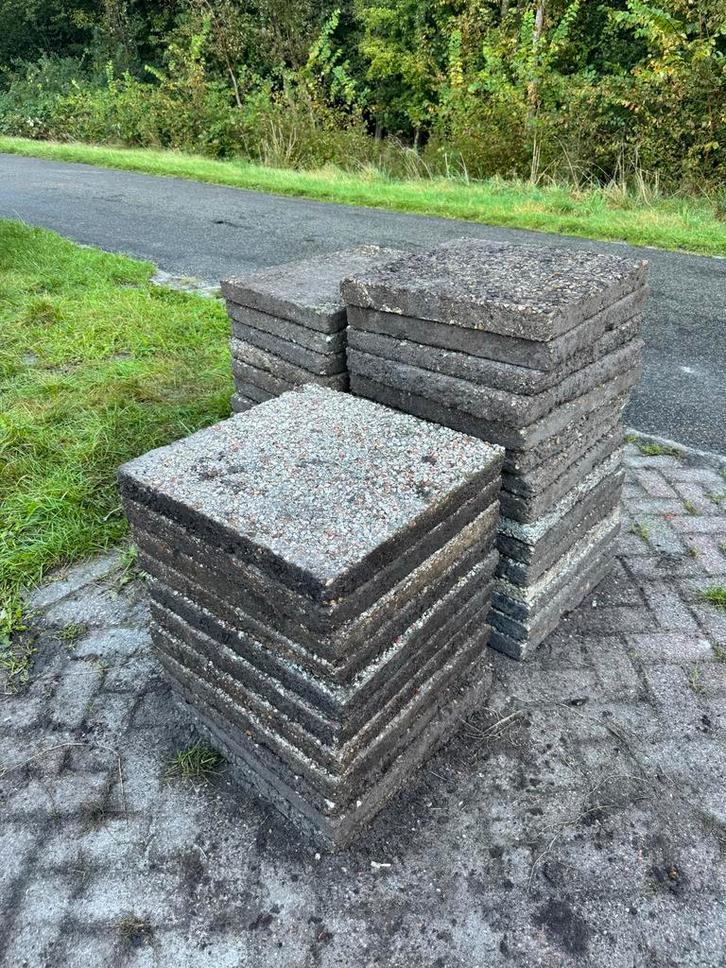 Grind- & Stoeptegels - Diverse Maten, Tuin en Terras, Tegels en Klinkers, Gebruikt, Terrastegels, Beton, Minder dan 5 m², Ophalen